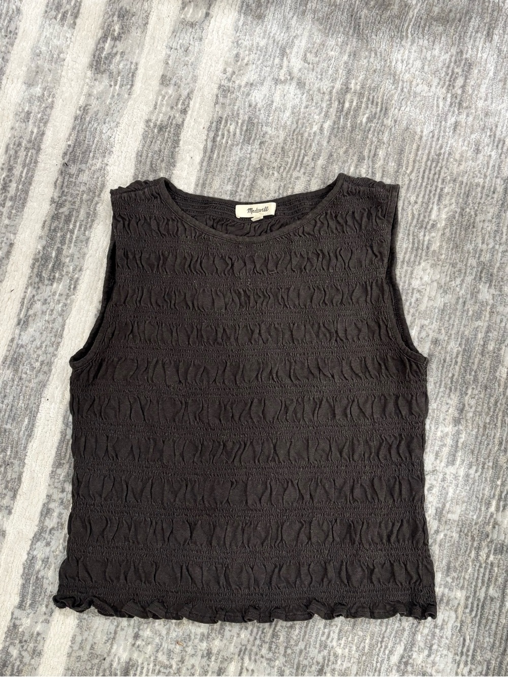 Madewell textured dark brown tank top